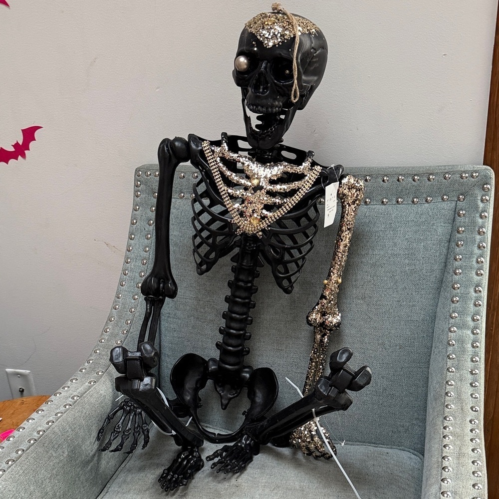 Black Skeleton with Rhinestone NEW HALLOWEEN